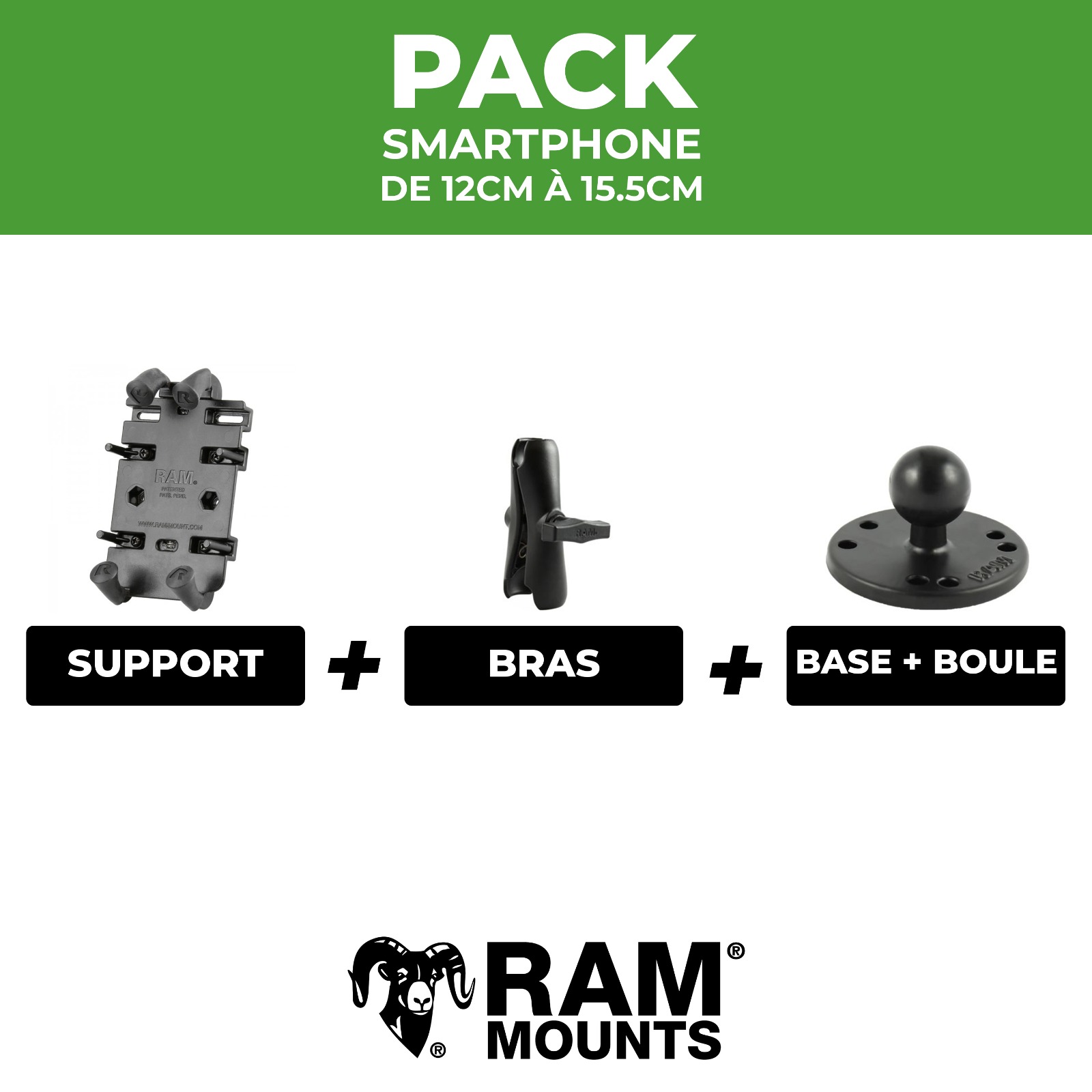 Pack Smartphone RAM(12 cm à 15.50 cm)