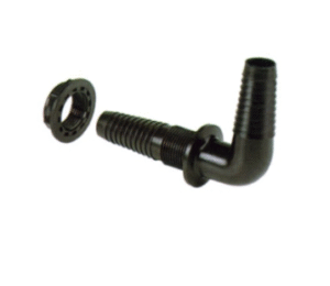 Raccord coudé 90° passe cloison 1/2" 11-13mm