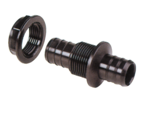 Raccord droit passe cloison 1" 25mm