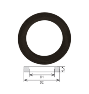 Joint PLAT pour bouchon femelle/écrou 1"1/2 - 45x33x3 mm