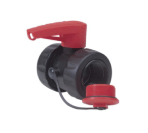 Vanne deux voies 2" F à billes avec bouchon