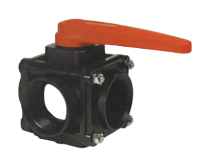 Vanne à bille 3 voies 1" femelle avec tirant